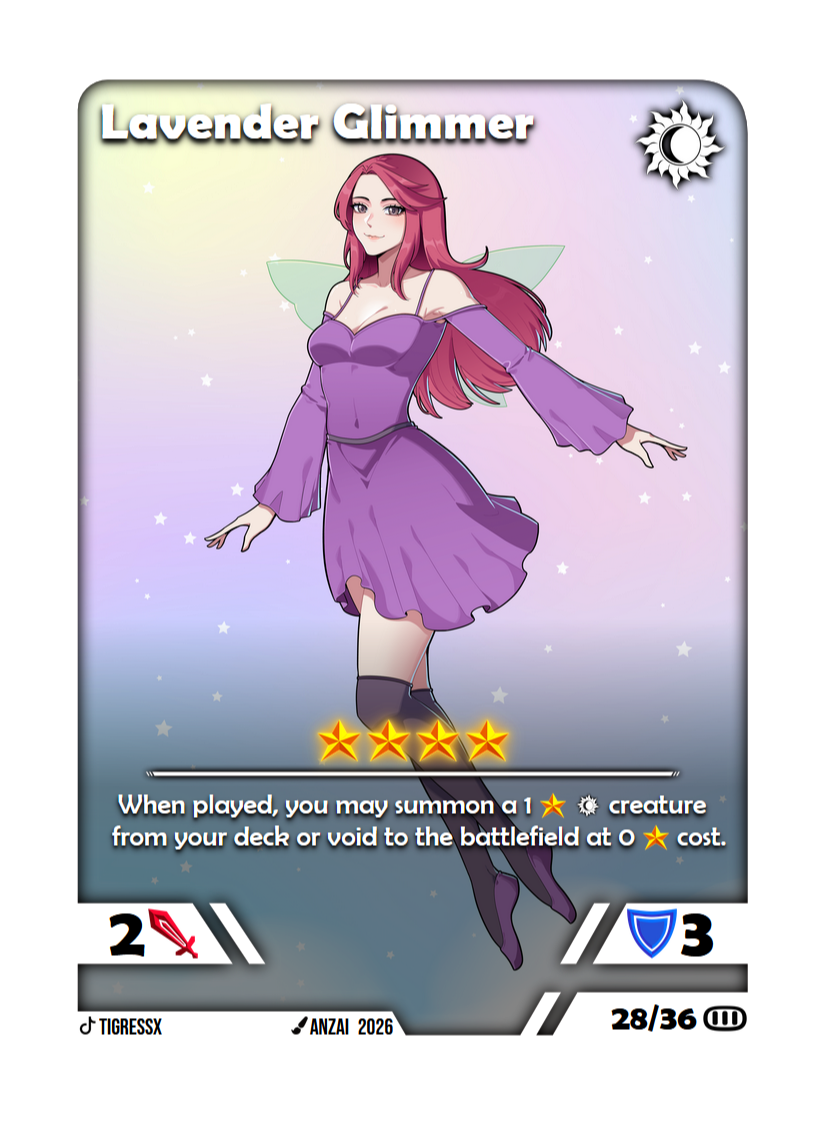 Lavender Glimmer card preview