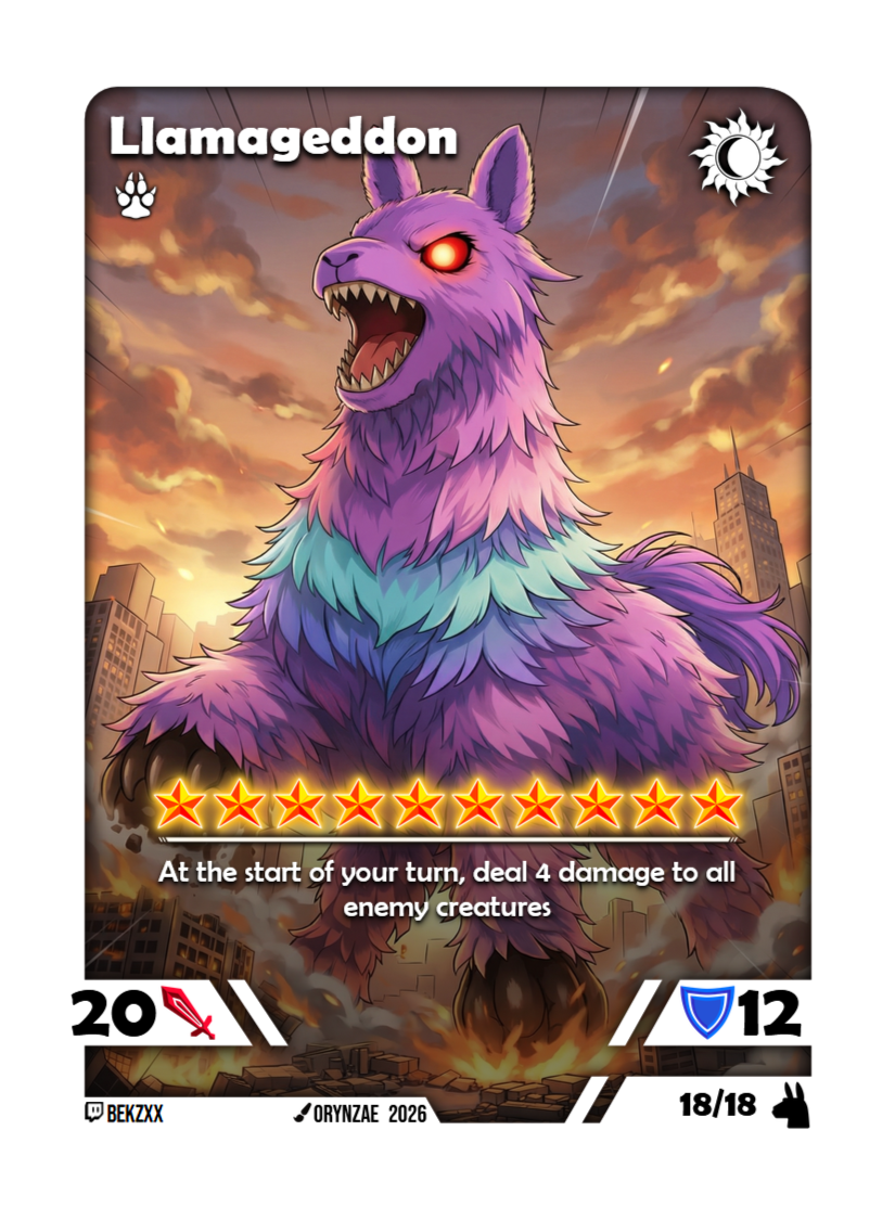 Llamageddon card preview