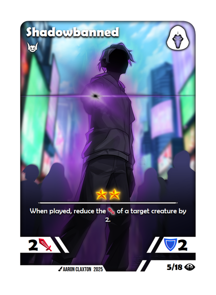 Shadowbanned card preview
